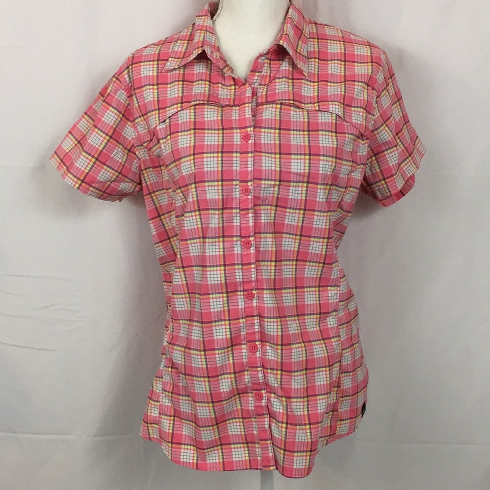Performance button down short sleeve shirt